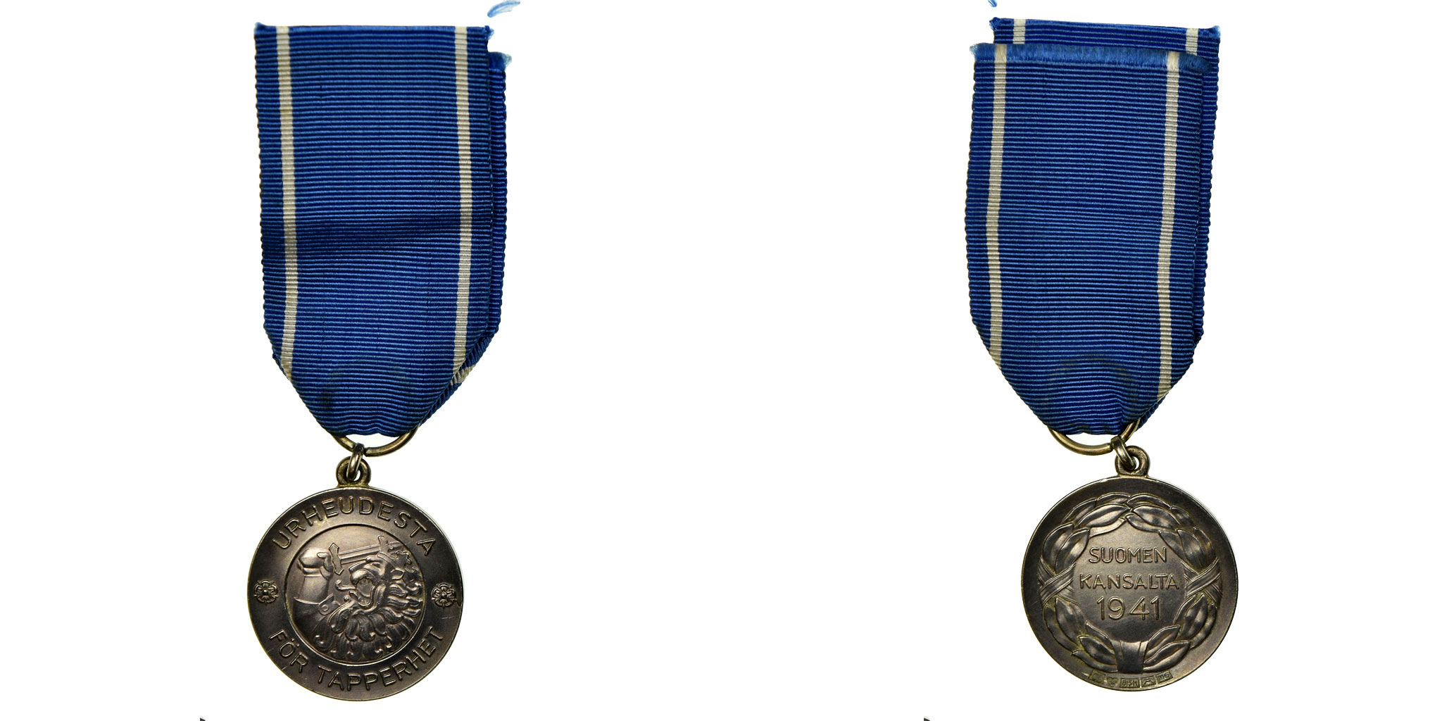 Finland, Bravoure, Suomen Kansalta, Medal, 1941, Excellent Quality, Silver,  30
