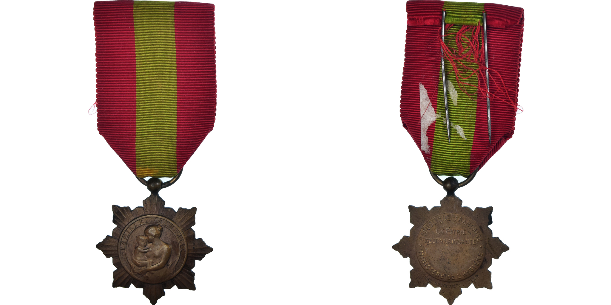 France: Médaille bronze de la Famille Francaise France: Médaille bronze de la Famille Francaise
