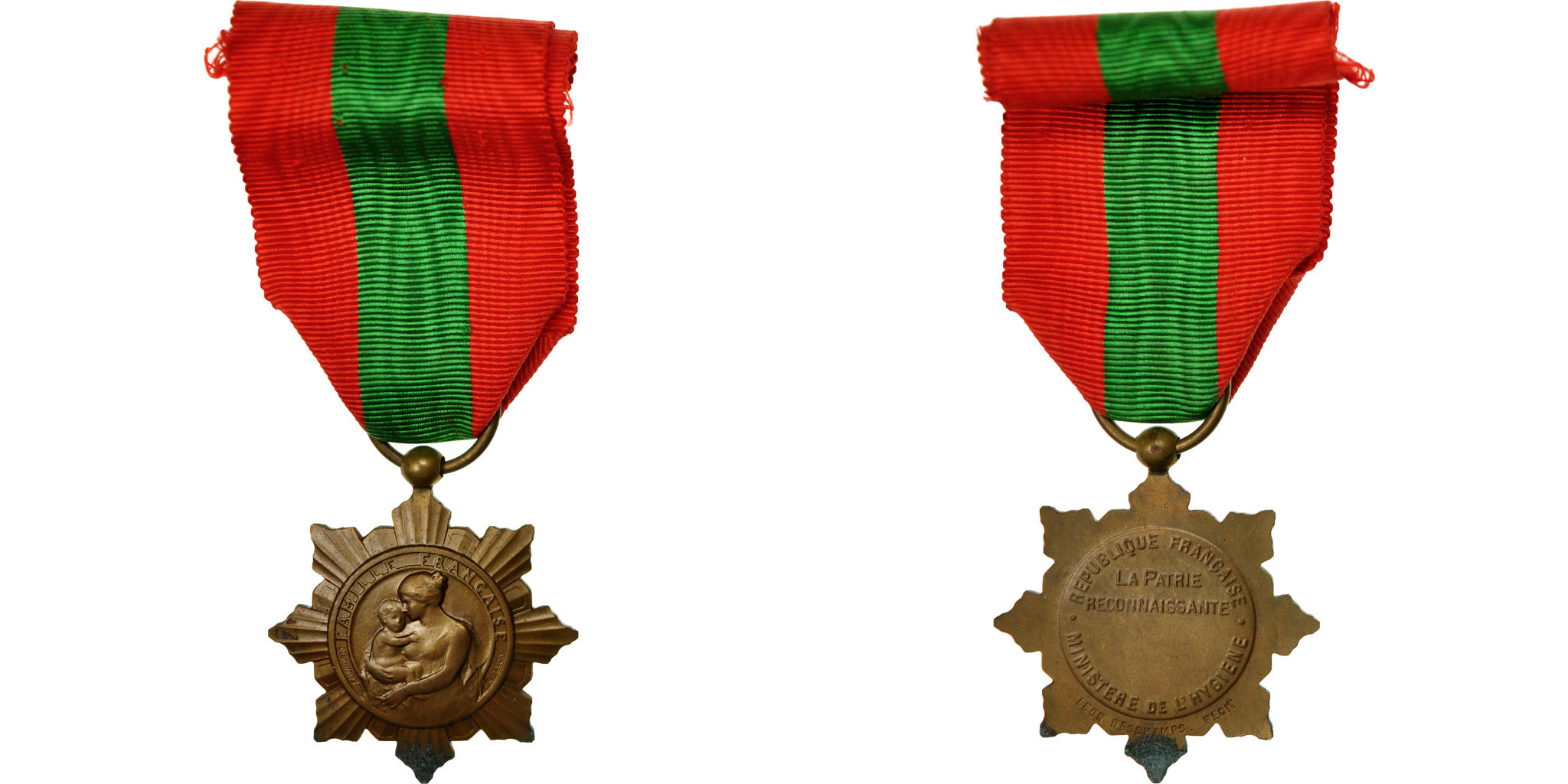 France: Médaille bronze de la Famille Francaise France: Médaille bronze de la Famille Francaise
