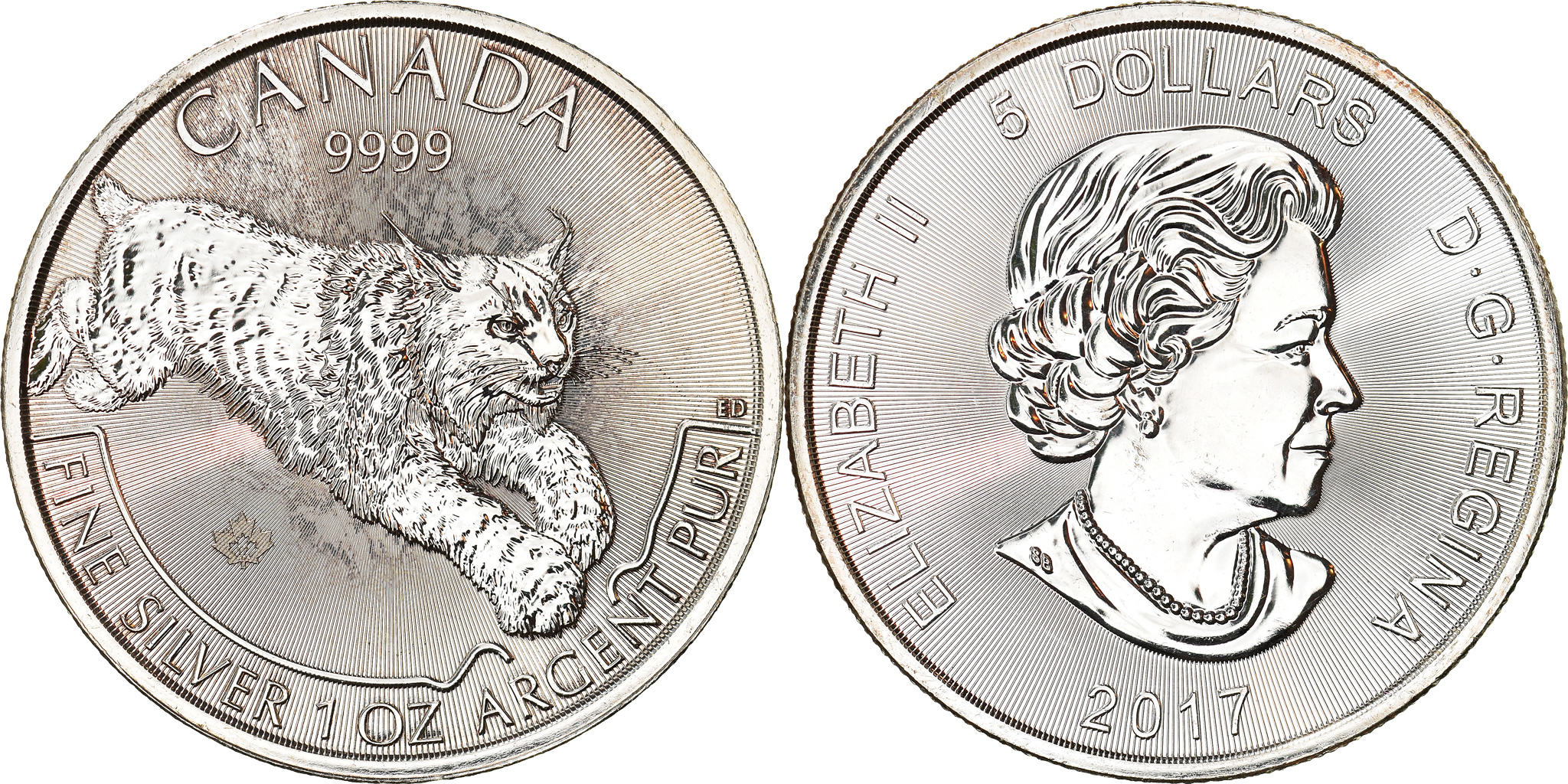 Coin, Canada, Lynx, 5 Dollars, 2017, Bullion, , Silver | North & Central  American and Caribbean Coins