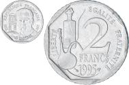 World Coins - France, Pasteur, 2 Francs, 1995, , Nickel, KM:1119, Gadoury:549