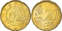 World Coins - San Marino, 20 Euro Cent, 2008, Rome, , Brass, KM:483