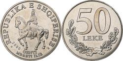 World Coins - Albania, 50 Lekë, 2000, Pessac, Copper-nickel,