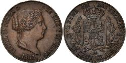 World Coins - Coin, Spain, Isabel II, 25 Centimos, 1863, Barcelona, , Copper