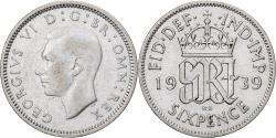 World Coins - Great Britain, George VI, 6 Pence, 1939, Silver, , KM:862