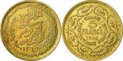 World Coins - Coin, Tunisia, Muhammad al-Amin Bey, 5 Francs, 1946, Paris,