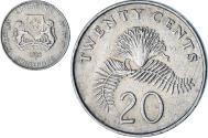 World Coins - Singapore, 20 Cents, 1988