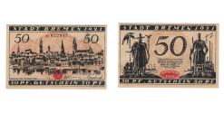 World Coins - Banknote, Germany, Bremen Finanzdeputation, 50 Pfennig, village, 1921