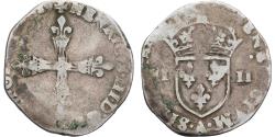 World Coins - Coin, France, Henri III, 1/4 Ecu, 1589, Paris, , Silver, Gadoury:494