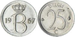 World Coins - Coin, Belgium, 25 Centimes, 1967