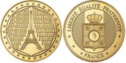 World Coins - France, Medal, Paris - La Tour Eiffel, Copper-Nickel Gilt,