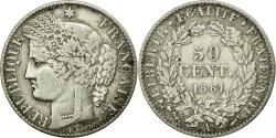 World Coins - Coin, France, Cérès, 50 Centimes, 1881, Paris, , Silver, Gadoury:419a