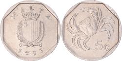 World Coins - Coin, Malta, 5 Cents, 1995