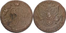 World Coins - Russia, Catherine II, 5 Kopeks, 1781, Ekaterinbourg, Copper, , KM:59.3