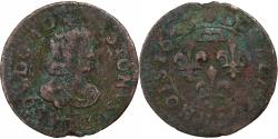 World Coins - Principality of Dombes, Gaston d'Orléans, Double Tournois, 1643, Trévoux