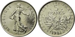 World Coins - Coin, France, Semeuse, 5 Francs, 1981, Paris, , Nickel Clad