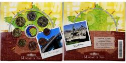 World Coins - France, 1 c. to 2€ + token, Souvenir-set, BU, 2005, MDP,