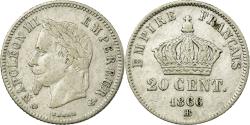 World Coins - Coin, France, Napoleon III, Napoléon III, 20 Centimes, 1866, Strasbourg