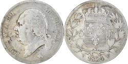 World Coins - Coin, France, Louis XVIII, 5 Francs, 1824, Lille, , Silver, KM:711.13