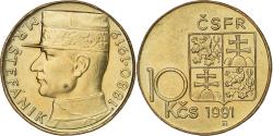 World Coins - Czechoslovakia, 10 Korun, 1991, Nickel-Bronze, , KM:153