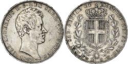 World Coins - Coin, ITALIAN STATES, SARDINIA, Carlo Alberto, 5 Lire, 1847, Genoa,