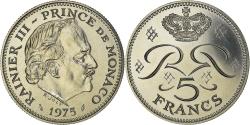 World Coins - Coin, Monaco, Rainier III, 5 Francs, 1975, , Copper-nickel, KM:150