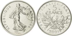 World Coins - Coin, France, Semeuse, 5 Francs, 2001, Paris, , Nickel Clad