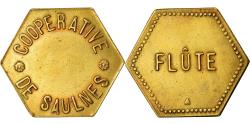 World Coins - Coin, France, Union Coopérative - Saulnes, Flûte, , Aluminum-Bronze