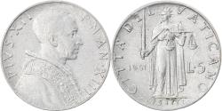 World Coins - Coin, VATICAN CITY, Pius XII, 5 Lire, 1951, Roma, , Aluminum, KM:51.1
