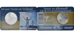 World Coins - Netherlands, Beatrix, 5 Euro, Paix et liberté, 2005, Utrecht, , Silver