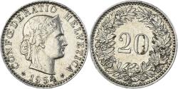 World Coins - Coin, Switzerland, 20 Rappen, 1954