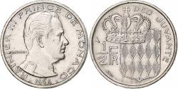 World Coins - Monaco, Rainier III, 1/2 Franc, 1965, Monnaie de Paris, Nickel,