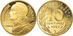 World Coins - Coin, France, Marianne, 10 Centimes, 1993, Paris, Proof,