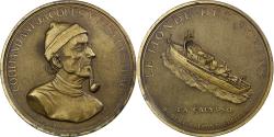 World Coins - France, Medal, Cousteau, Le Calypso, Brass, Duboc,