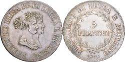 World Coins - Principality of Lucca and Piombino, Felix and Elisa, 5 Franchi, 1805, Florence