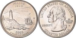 Us Coins - Coin, United States, Quarter Dollar, Quarter, 2003, U.S. Mint, Denver, Maine
