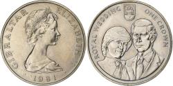World Coins - Gibraltar, Elizabeth II, Crown, 1981, Copper-nickel, , KM:14