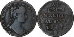 World Coins - Austrian Netherlands, Maria Theresa, Liard, 1745, Antwerp, Copper,