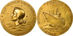 World Coins - France, Medal, Compagnie Générale Transatlantique, France, 1962, Coeffin
