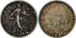 World Coins - Coin, France, Semeuse, Franc, 1905, Paris, , Silver, KM:844.1