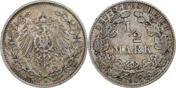 World Coins - Coin, GERMANY - EMPIRE, 1/2 Mark, 1905, Munich, , Silver, KM:17