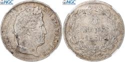 World Coins - France, Louis-Philippe I, 5 Francs, 1831, Bayonne, Silver, NGC,