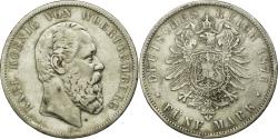 World Coins - German States, WURTTEMBERG, Karl I, 5 Mark, 1876, Silver, , KM:623