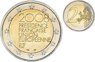 World Coins - France, 2 Euro, 2008, Paris, Présidence de l'Union Européenne,