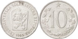 World Coins - Czechoslovakia, 10 Haleru, 1965, , Aluminum, KM:49.1