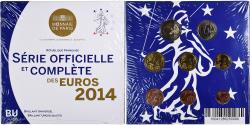 World Coins - France, Coffret 1c. à 2€, BU, 2014, MDP,