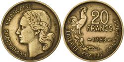 World Coins - France, 20 Francs, Guiraud, 1953, Paris, Aluminum-Bronze,