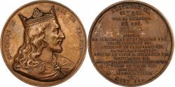 World Coins - France, Medal, Les rois de France, Clotaire II, 1840, Bronze, Caqué,