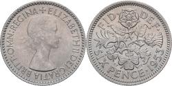 World Coins - Great Britain, Elizabeth II, 6 Pence, 1953, Copper-nickel, , KM:889