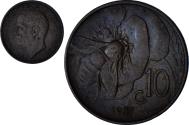 World Coins - Italy, 10 Centesimi, 1937